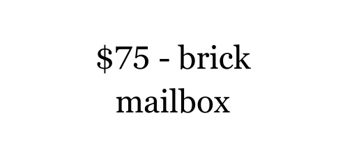 75 brick mailbox