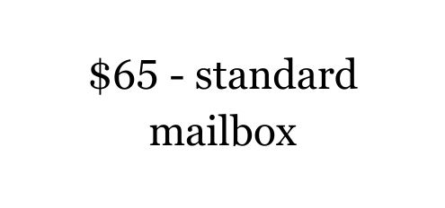 65 standard mailbox